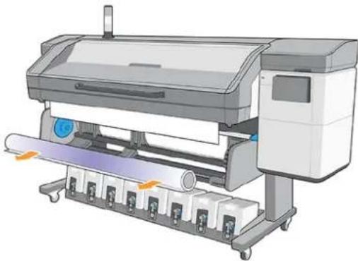 HP Latex 830 - Entnehmen einer Rolle aus dem Drucker - 2
