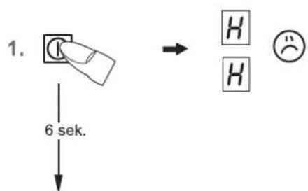 1. 6 sek. → H H (÷)
