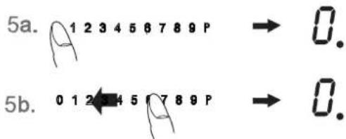 5a. 1 2 3 4 5 6 7 8 9 P → 0. 5b. 0 1 2 3 4 5 6 7 8 9 P → 0.