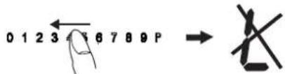 0 1 2 3 4 5 6 7 8 9 P → X
