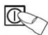 Diagram showing a directional arrow pointing to a labeled point with plus signs and a small circle, likely illustrating a physics or engineering concept.