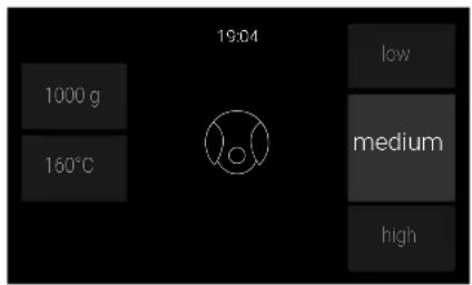 19:04 1000 g 160°C low medium high