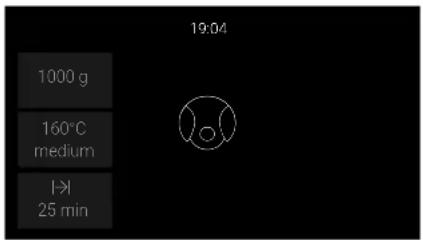 19:04 1000 g 160°C medium I>I 25 min