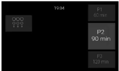 19:04 P1 60 min P2 90 min P3 120 min