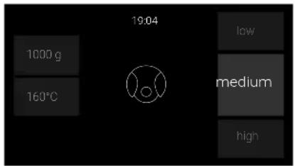 19:04 1000 g 160°C low medium high