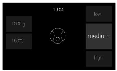 19:04 1000 g 160°C low medium high