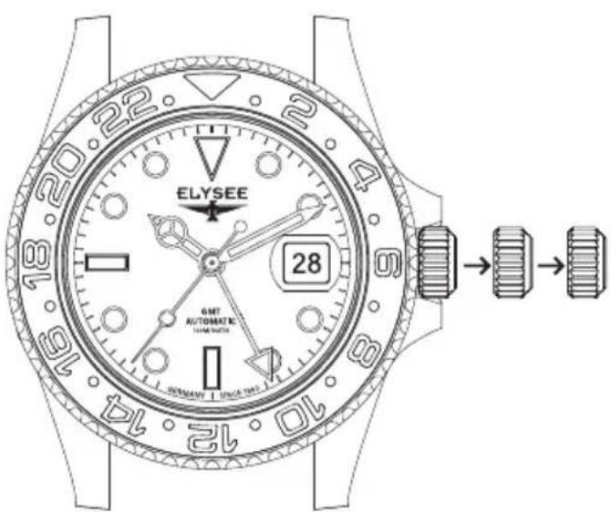 ELYSEE 28 GMT AUTOMATIC 10AM SWITCH GERMANY | SPINCE 1943 12 10 75 10 18 20 22 24 26 28