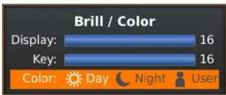 Brill / Color Display: 16 Key: 16 Color: Day Night User