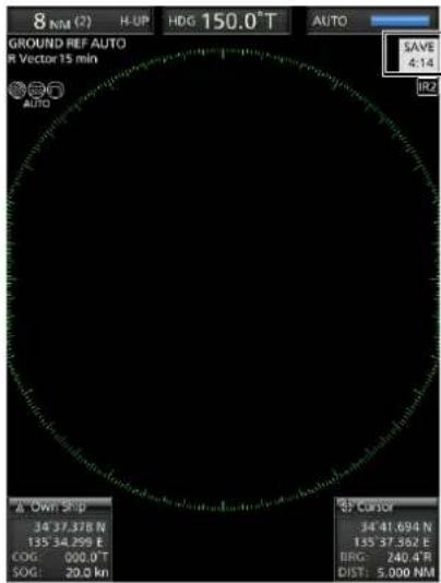 8 Nm (2) H-UP HOG 150.0°T AUTO GROUND REF AUTO R Vector 15 min AUTO SAVE 4:34 IR2 A' OWN Srip 34 37.378 N 135 34.299 E COG: 000.0° T SOG: 20.0 km 35 CATOR 34 41.694 N 135 37.582 E BRG: 240.4 R DIST: 5,000 NM