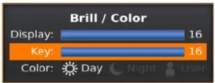 Brill / Color Display: 16 Key: 16 Color: Day Night User