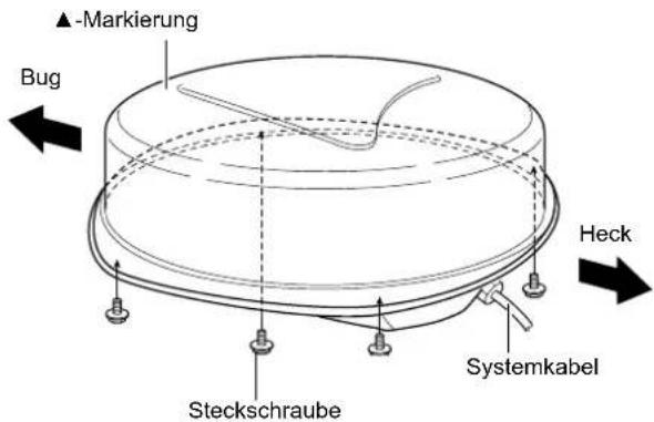 ▲-Markierung Bug Heck Steckschraube Systemkabel