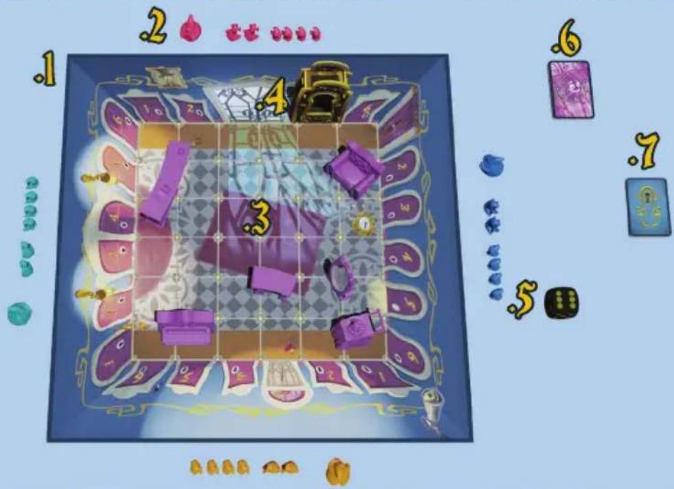 Asmodee Hotel Geisterschreck - Spielaufbau - 3
