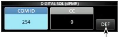 DIGITAL SQL (dPMR) COM ID CC 254 0 DEF