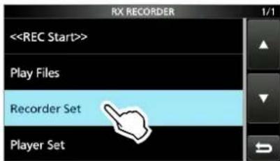 RX RECORDER <> Play Files Recorder Set Player Set
