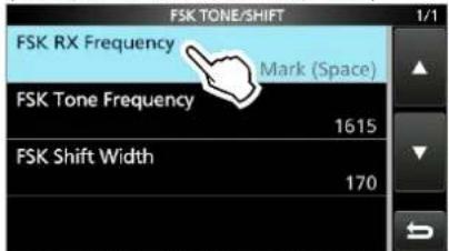 ICOM IC-R8600 - ◇FSK-Ton- und Verschiebungseinstellung - 1