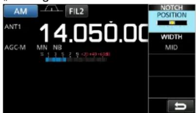 AM FIL2 ANT1 14.050.00 AGC-M MN NB S 1 3 5 2 9 +20 +40 +60 NOTCH POSITION WIDTH MID
