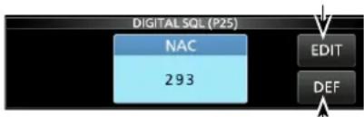 ICOM IC-R8600 - ◇Netzwerkzugangscode (NAC) P25-Modus - 1