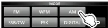 ICOM IC-R8600 - Auswahl des Empfangs-Modus - 2