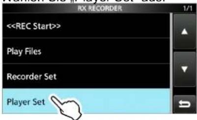RX RECORDER <> Play Files Recorder Set Player Set