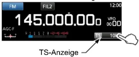 FM FIL2 12:00 145.000.00 AGC-F S 1 1 5 7 9 -2-40 -6.0 VFO 00 DD TS 10K TS-Anzeige