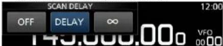 SCAN DELAY OFF DELAY ∞ 145.000.00 VFD 00:00