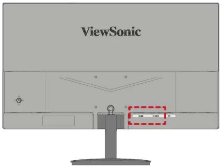VIEWSONIC VA24E1-H - Externe Geräte anschließen - 1