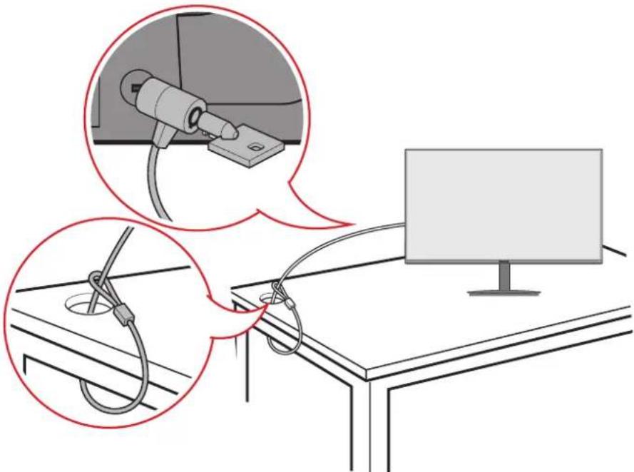 VIEWSONIC VA24E1-H - Sicherheitssteckplatz verwenden - 1