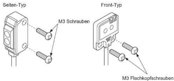 Seiten-Typ M3 Schrauben Front-Typ M3 Flachkopfschrauben