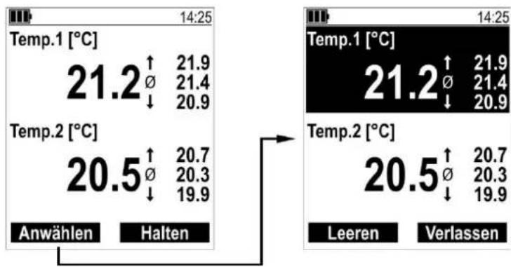 Senseca PRO 135.2 - Zurücksetzen der statistischen Werte - 1