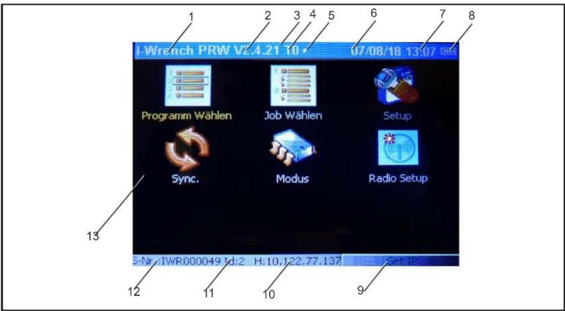 I-Wrench PRW V2.4.21 10 07/08/18 13:07 Programm Wählen Job Wählen Setup Sync. Modus Radio Setup 5-Nr : IWR000049 Id:2 H:10.122.77.137 Set Up
