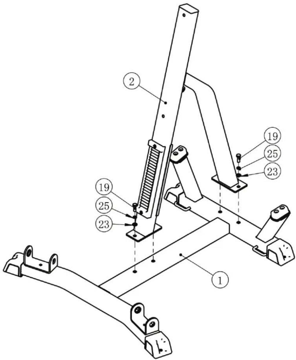 TAURUS Chest Press IFP - Schritt 1: Montage des Hauptrahmens - 1