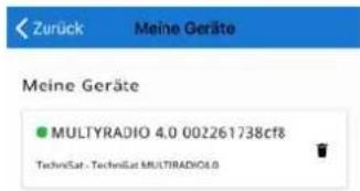 Zurück Meine Geräte Meine Geräte MULTYRADIO 4.0 002261738cf8 TechniSat - TechniSat MULTIRADIO.0