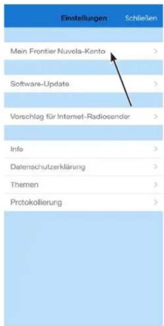 Einstellungen Schließen Main Frontier Nuvola-Kento Software-Update Vorschlag für Internet-Radiosender Info Dalenschutzerklärung Themen Protokolierung