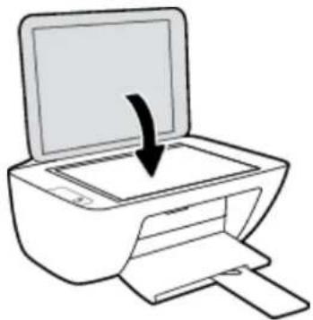 HP DeskJet 2320 - Auflegen von Originalen auf das Scannerglas - 3