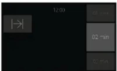 12:00 |→| 01 min 02 min 02 min