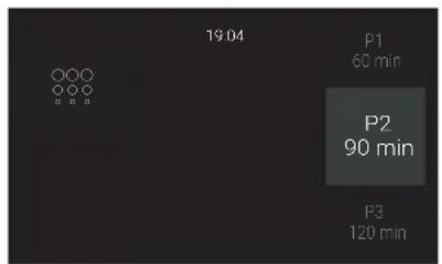 19:04 P1 60 min P2 90 min P3 120 min