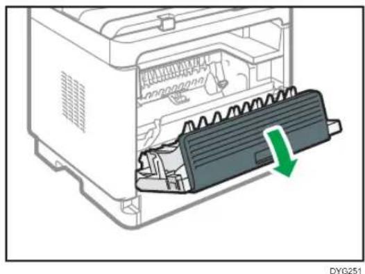 RICOH M 320FB - Schieben Sie die Seitenanschläge nach außen, laden Sie die Umschläge mit der Druckseite nach oben ein und schieben Sie sie bis zum Anschlag hinein. - 2
