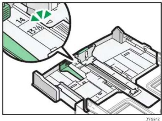 RICOH M 320FB - Ausziehen von Magazin 1 zum Einlegen von Papier - 2