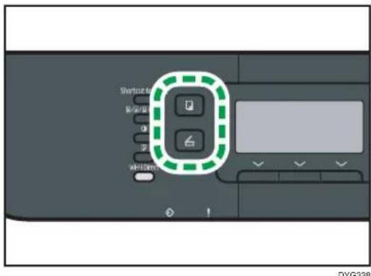 RICOH M 320FB - Ändern der Bedienmodi (bei Verwendung von Modellen mit vierzeiligem LCD) - 1