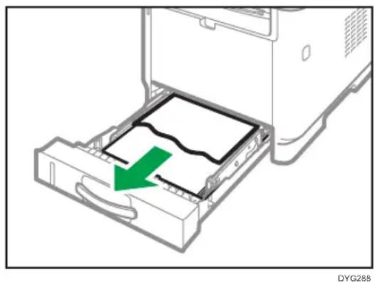 RICOH M 320FB - Entfernen von gestautem Papier aus Magazin 1 - 1