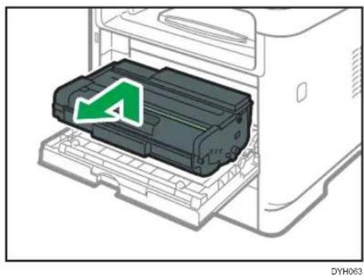 RICOH M 320FB - Entfernen von gestautem Papier aus Magazin 1 - 3