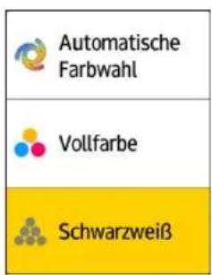 Automatische Farbwahl Vollfarbe Schwarzweiß