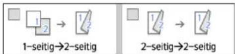 1-seitig→2-seitig 2-seitig→2-seitig