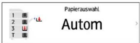1 2 3 T Papierauswahl Autom