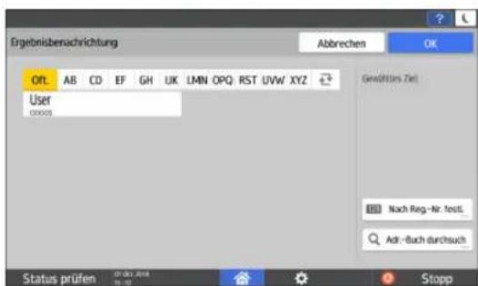 Ergebnisbenachrichtung Abbrechen OK Otl. AB CD EF GH UK LMN OPQ RST UVW XYZ User 00003 Gewichts Zeit Nach Reg.-Nr. test. Ad/-Buch durchsuch Status prüfen 07.08.2018 Stopp