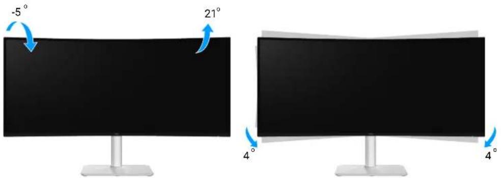 DELL S3425DW - Neigen und schrägstellen - 1