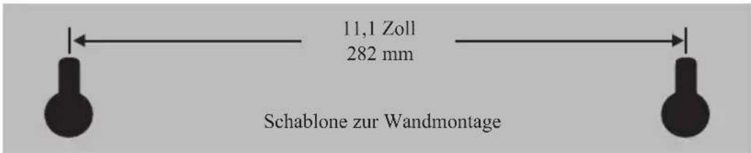 11,1 Zoll 282 mm Schablone zur Wandmontage