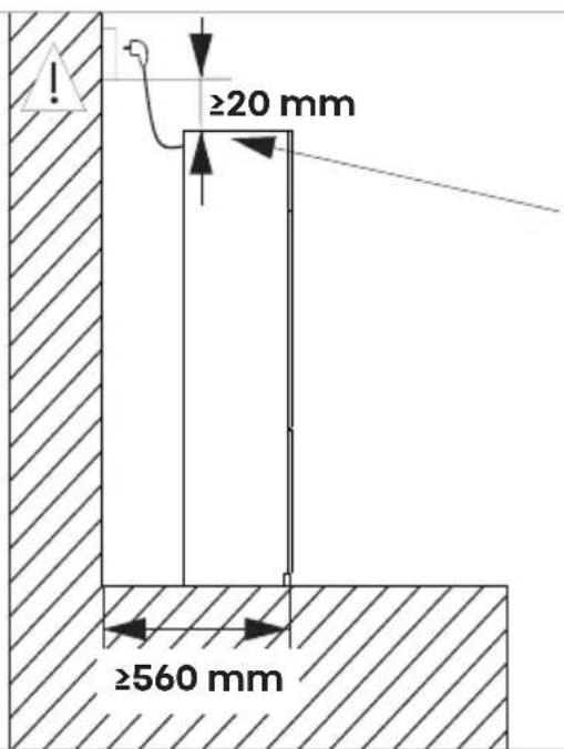 ≥20 mm ≥560 mm