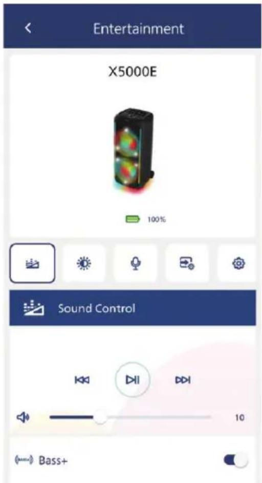 Entertainment X5000E 100% Sound Control Bass+