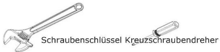 Schraubenschlüssel Kreuzschraubendreher